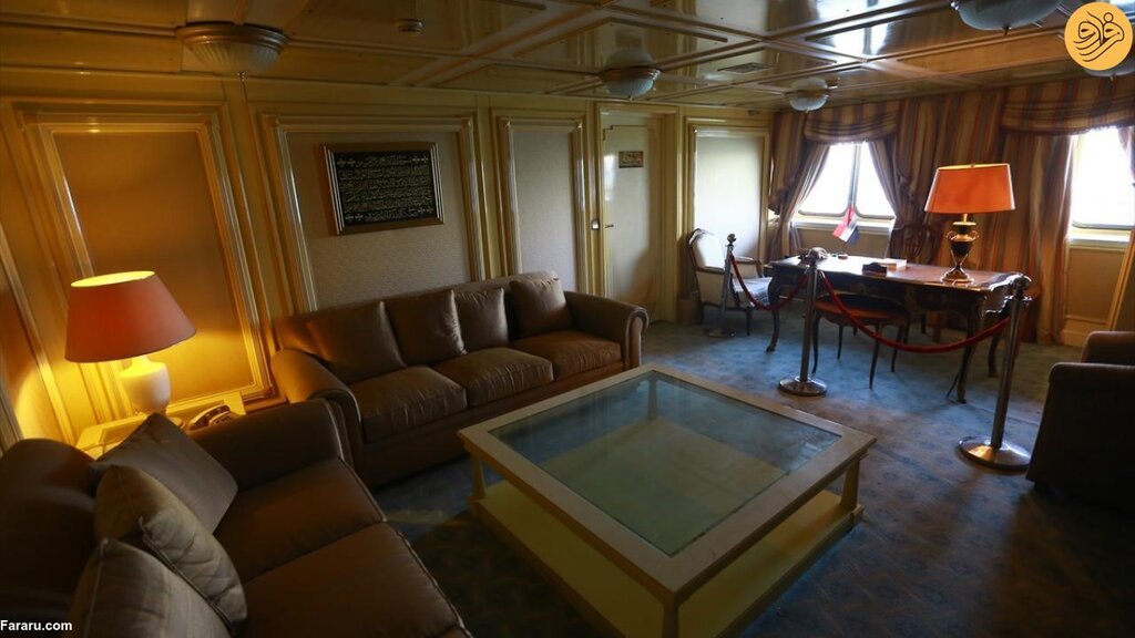 تصاویر کشتی لاکچری صدام ؛ آرزویی که به گور رفت | سرویس بهداشتی طلاکاری شدهاش را ببینید