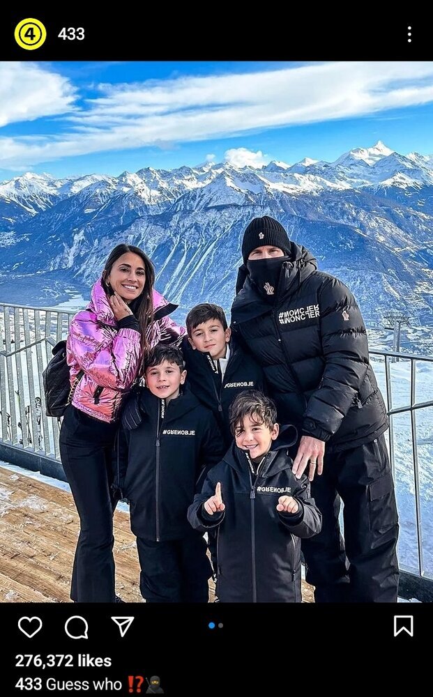 عکس | مسی نینجا شد! | ستاره آرژانتینی ناشناس در کنار همسر و فرزندانش 