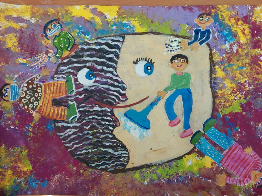 تصاویر نقاشی زیبای ۵ کودک ایرانی که در ژاپن درخشیدند