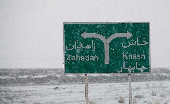 بارش برف در سیستان و بلوچستان - خاش