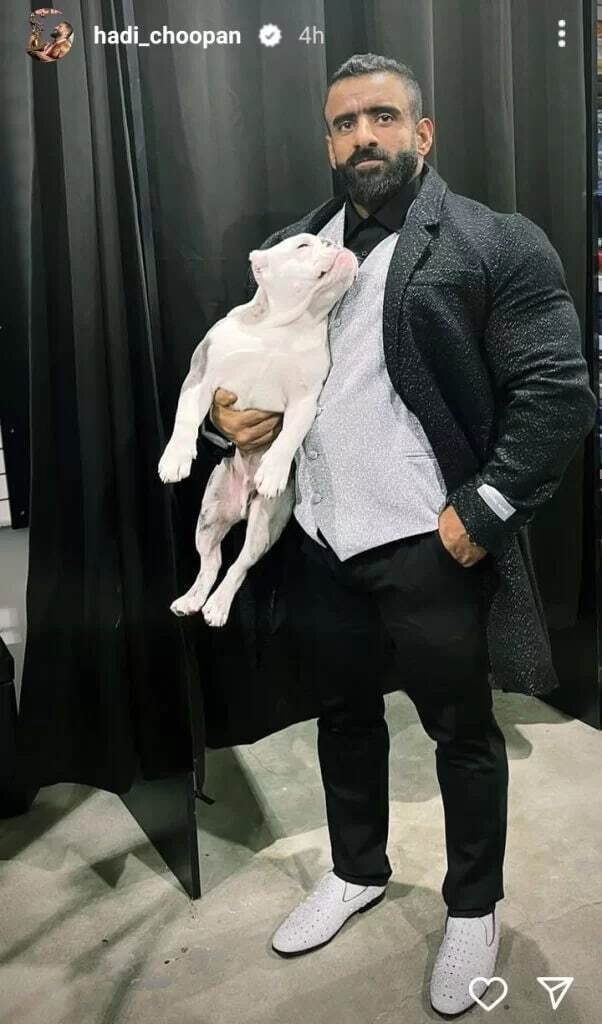عکس | ژست هادی چوپان با حیوان خانگی ترسناکش!
