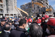 تصاویر بشار اسد و همسرش در میان زلزله‌ زدگان سوریه