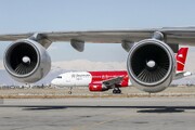 تصاویر اولین پرواز بین المللی در رامسر | صدای موتور هواپیمای ایرباس ۳۲۰ را بشنوید