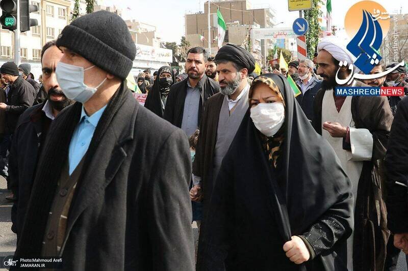فرزندان رهبر انقلاب در راهپیمایی ۲۲ بهمن