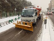 برف روبی ۵۴ کیلومتر از بزرگراه‌های تهران از صبح امروز