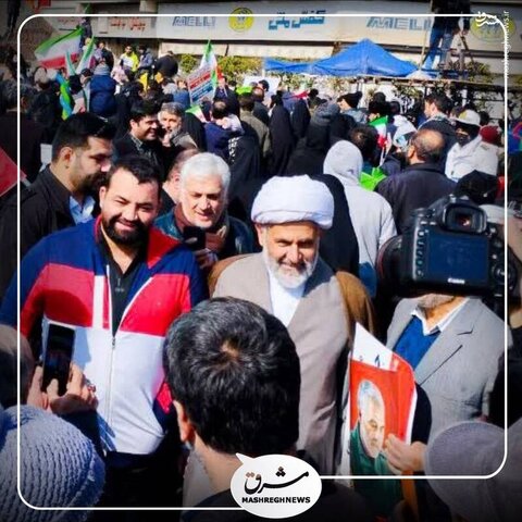  چه شخصیت هایی در راهپیمایی ۲۲ بهمن حضور داشتند؟ حجت الاسلام طائب رئیس سابق سازمان اطلاعات سپاه
