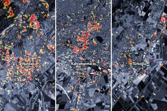 تصاویر ناسا از زلزله های ترکیه و سوریه