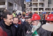 ببینید | حضور بشار اسد در مناطق زلزله‌ زده سوریه | تاکنون ۵ میلیون سوری آواره شده‌اند