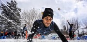 تصاویر اولین دوره مسابقات والیبال برفی در ایران