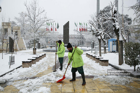 تهران با بارش برف سپید پوش شد