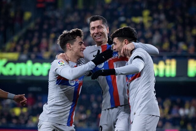 ببینید | بارسلونا صدرنشین مطلق لالیگا با پیروزی مقابل ویارئال | اختلاف با رئال مادرید دو رقمی شد