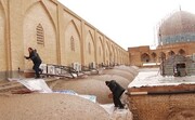 بخش‌هایی از سقف بازار تاریخی اصفهان در میدان امام فرو ریخت