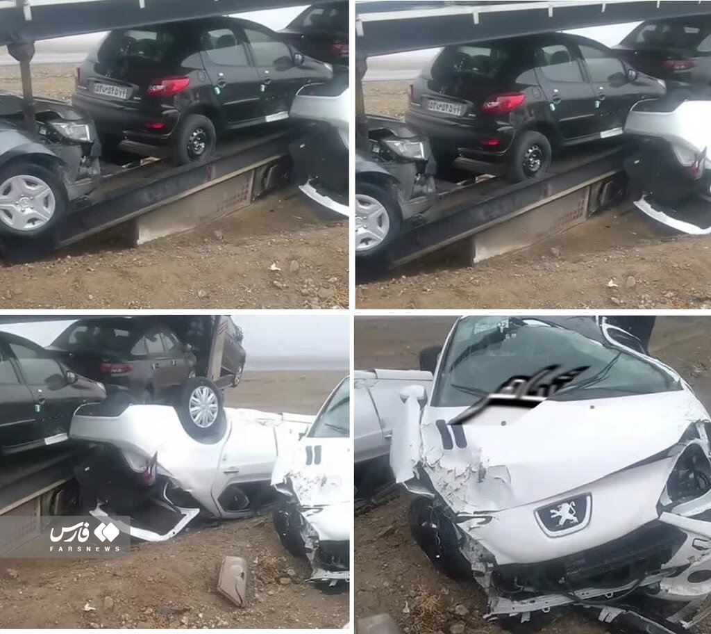 عکس | مچاله شدن خودروهای صفر ایرانی