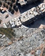 ببینید | تصاویر هوایی دردناک از مناطق زلزله‌ زده سوریه