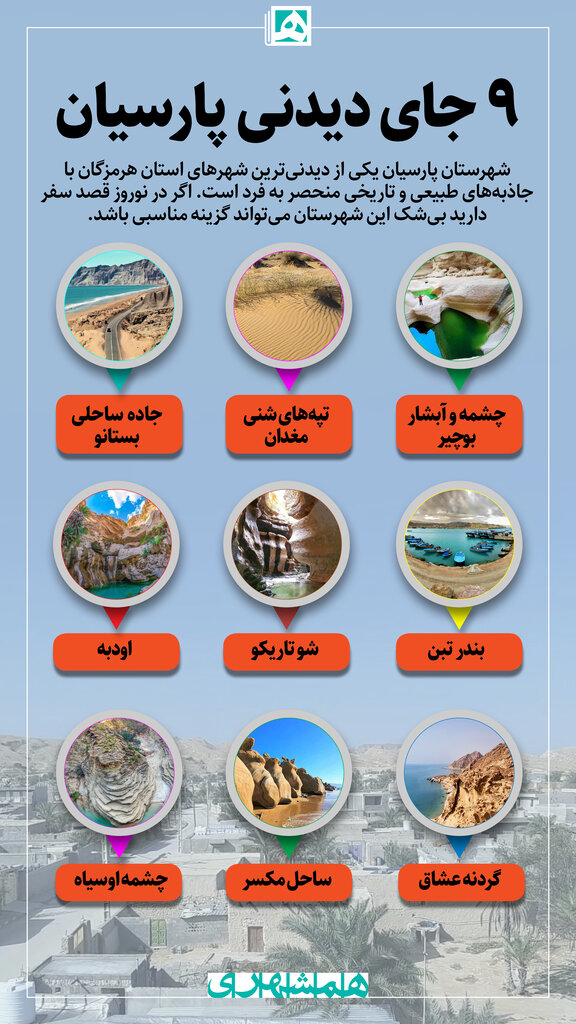۹ جای دیدنی پارسیان که نباید از دست بدهید