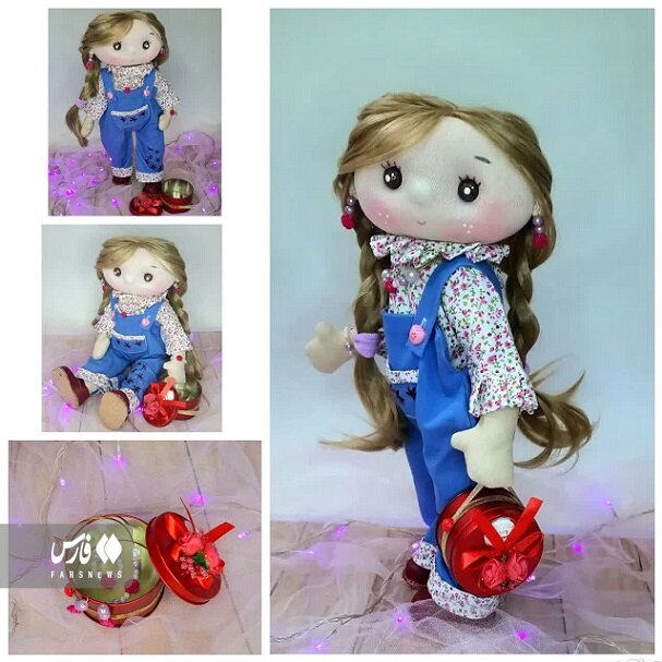 تصاویر | عروسک‌های ابداعی بانوی طلبه | ذوق دختر خردسال از دریافت عروسک آلاء را ببینید