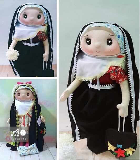 تصاویر | عروسکهای ابداعی بانوی طلبه | ذوق دختر خردسال از دریافت عروسک آلاء را ببینید