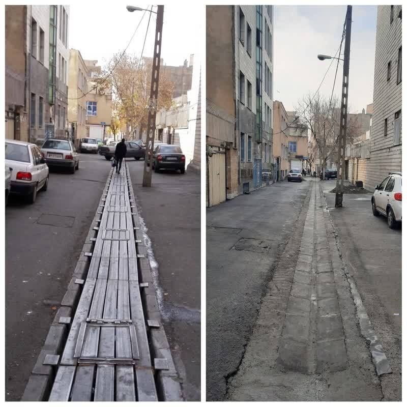 ساکنان «کوچه آهنی» منطقه۱۴ دیگر کر نمیشوند | جمع آوری ۱۸ تن آهن پلهای فلزی