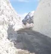ببینید | ارتفاع ۶ متری برف که راه ۵۰ روستا را ۲۰ روز بست | راه ارتباطی ۱۳ هزار نفر بالاخره امروز باز شد