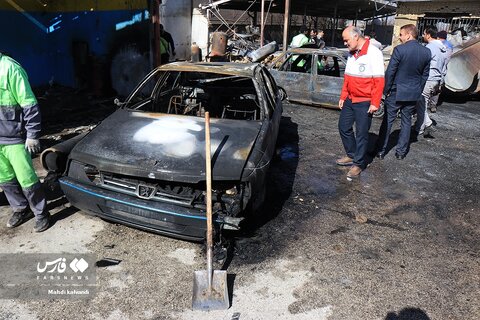 آتش‌سوزی در «شهر ماشین» همدان