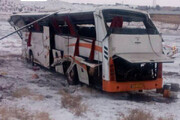 ببینید | آخرین جزئیات واژگونی اتوبوس در تربت حیدریه | اسکانیا سر خورده بود