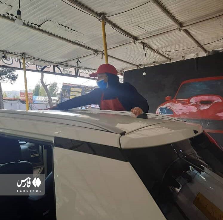 تصاویر کارواش کاملا زنانه در تهران | راهاندازی «شهر بانوان» در سعادت آباد تهران | هیاتی که ۱۰۰ زن را شاغل کرد