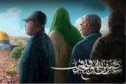 عکس | دیوارنگاره متفاوت در بغداد | میدان الفردوس مزین با تصویر فرماندهان شهید مقاومت