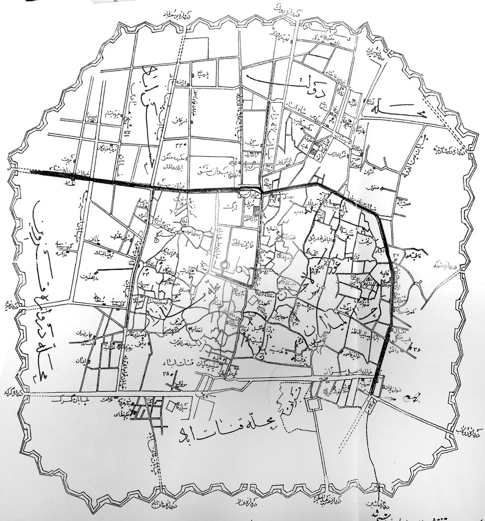 دستور ناصرالدینشاه برای توسعه پایتخت | روزگاری عبور از دروازه غار «زهره شیر» میخواست | نقشه نایاب و زیرخاکی تهران قدیم را ببینید