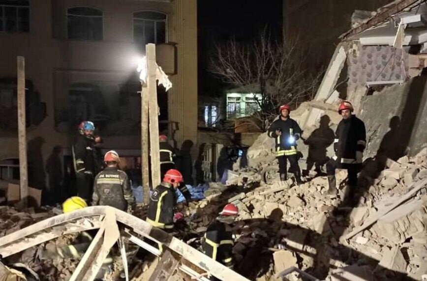 تصاویر انفجار ساختمان در تبریز