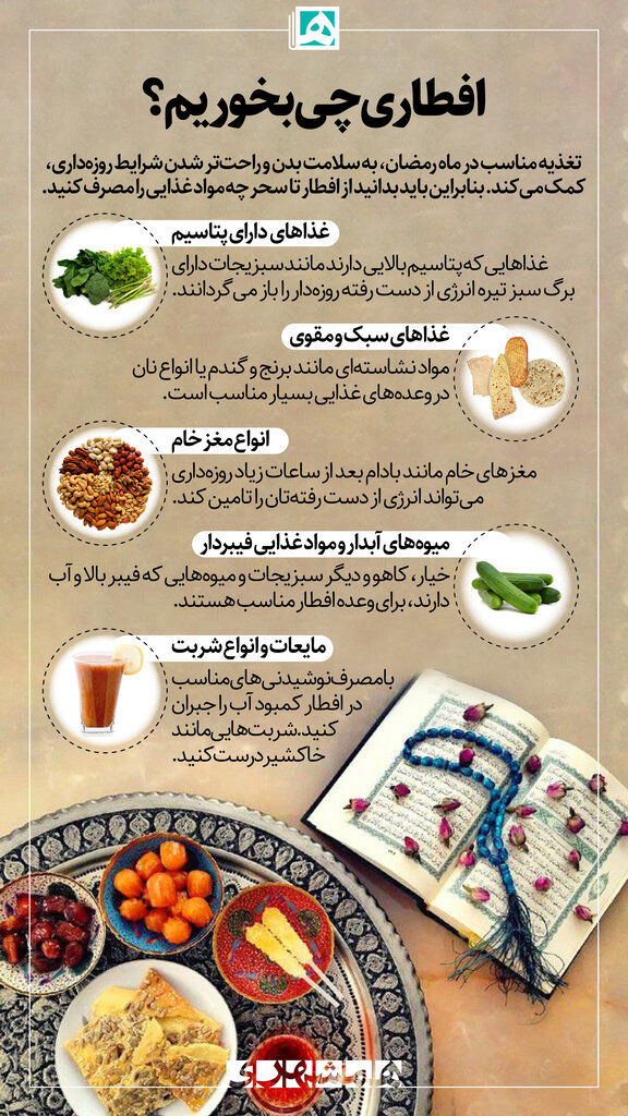 افطاری چی بخوریم؟ | بهترین مواد غذایی برای افطار