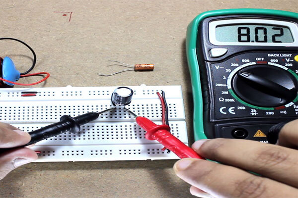 آموزش نحوه تست خازن با مولتی متر