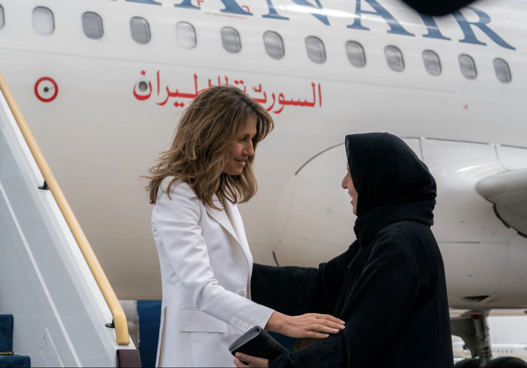 زن بشار اسد در سفر به امارات