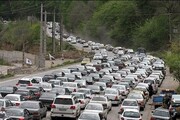 تصاویر تازه از ترافیک شدید در آزادراه تهران - شمال