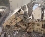 ببینید: سقوط وحشتناک یک ساختمان ۴ طبقه در قطر