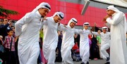 ببینید | رقص شمشیر سعودی ها در هتل معروف تهران