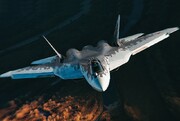 تصاویری از تیک آف جنگنده نسل پنجمی سوخو-۵۷ در هوای برفی