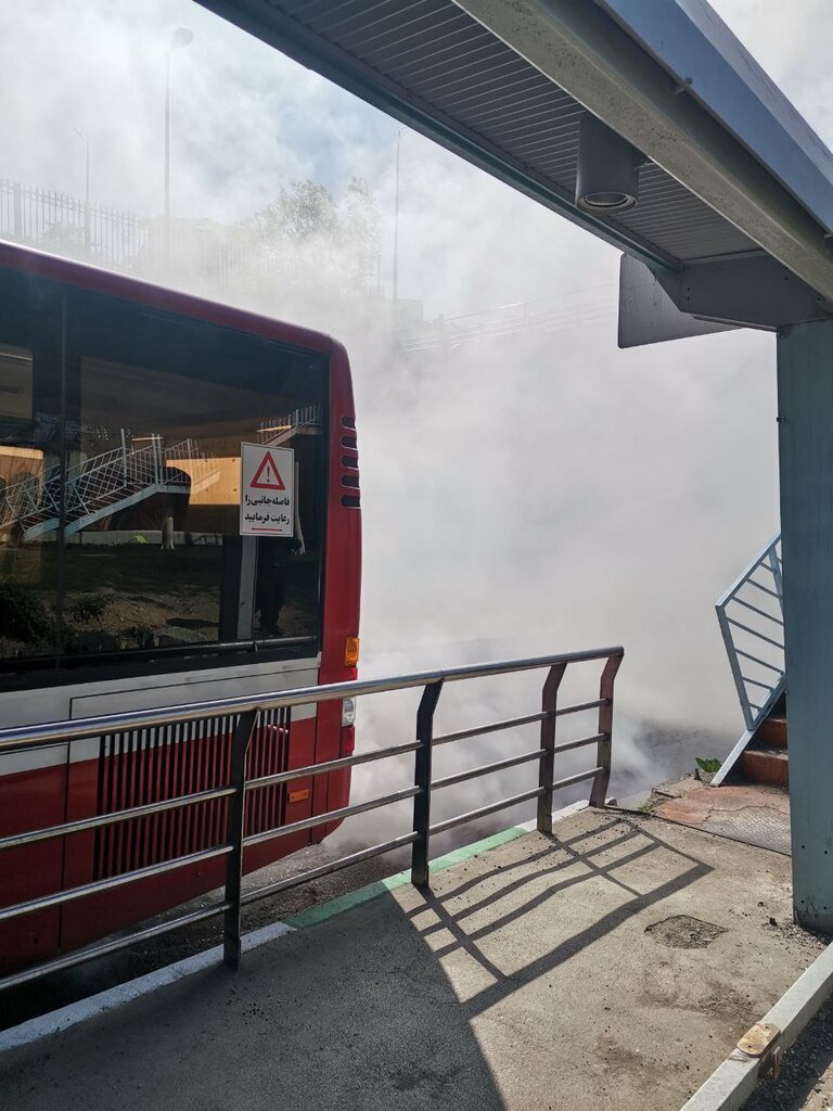 عکس | اطلاعیه شرکت واحد اتوبوسرانی در مورد حادثه BRT | مسافران صدمهای ندیدند