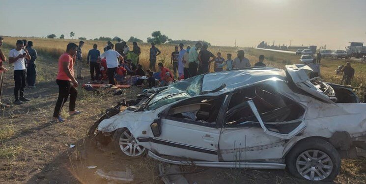 عکس | تصادف عجیب و مرگبار پژو ۴۰۵ در آزاد راه تبریز_تهران