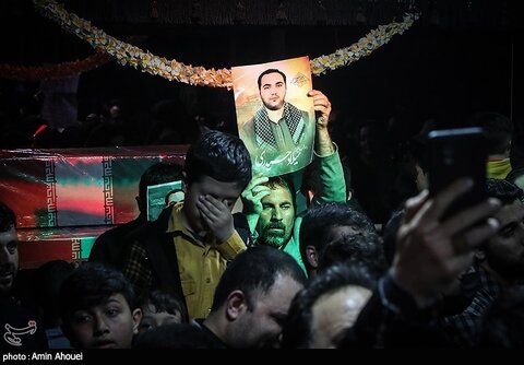 تصاویری ازمراسم تشییع پیکر شهیدان میلاد حیدری و مقداد مهقانی