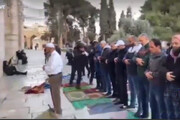 ببینید | لحظه حمله وحشیانه صهیونیست ها به نمازگزارن روزه دار در مسجدالاقصی