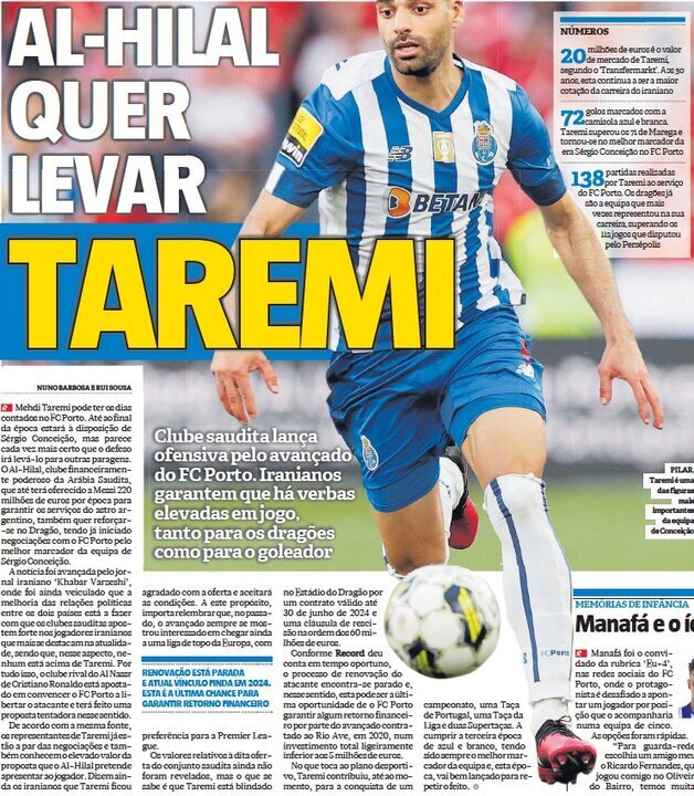 عکس | طارمی جایگزین مسی در عربستان! | خبری که مثل بمب در پرتغال ترکید!