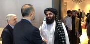تصاویر | دیدار وزیر خارجه ایران  و وزیر خارجه طالبان