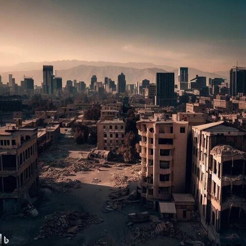 تصاویر ترسناک هوش مصنوعی از تهرانِ ۵۰ سال آینده