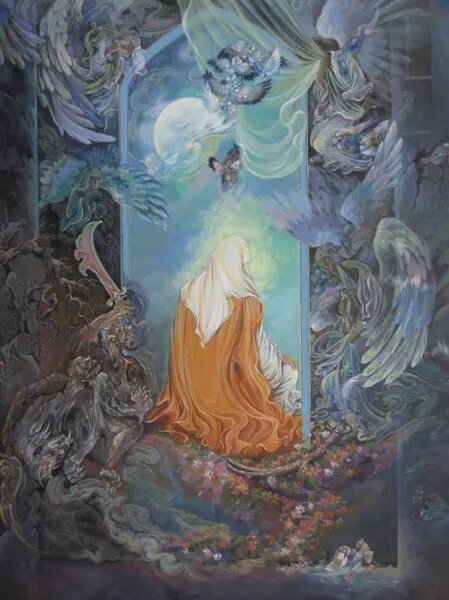 عکس | نزدیک ترین تصویر به چهره واقعی حضرت علی (ع) | قاتل او هم در این تابلو دیده می شود