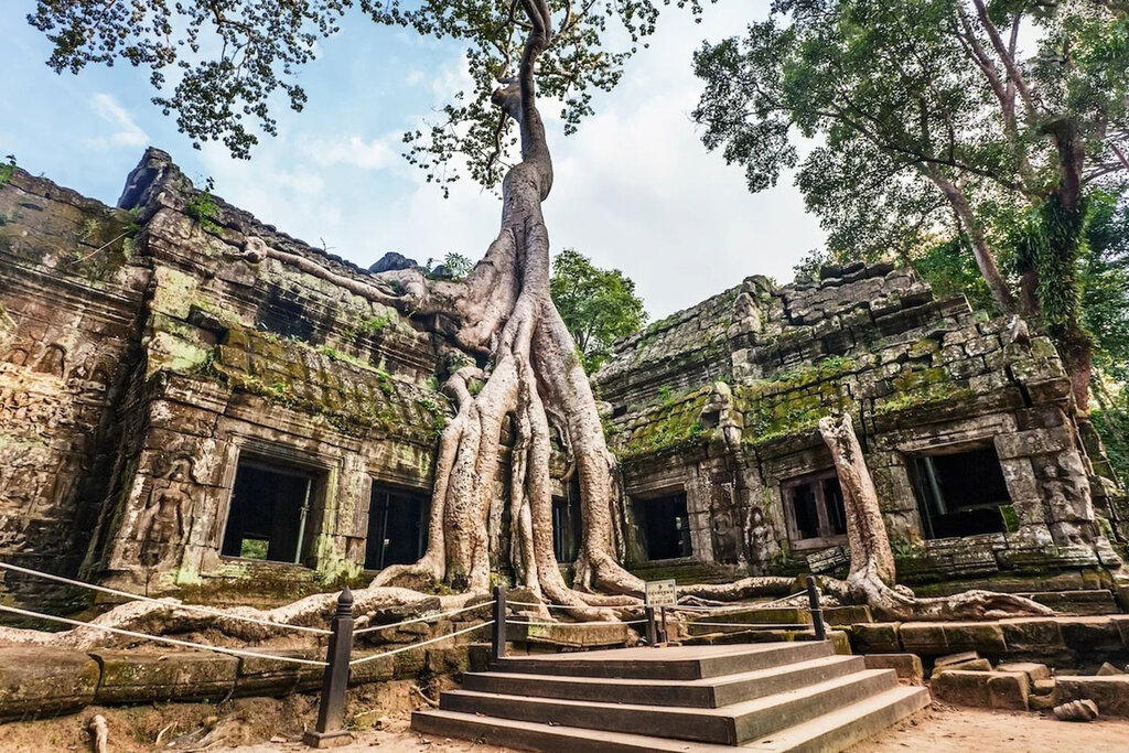 مجموعه معبد آنگکور وات در شمال کامبوج