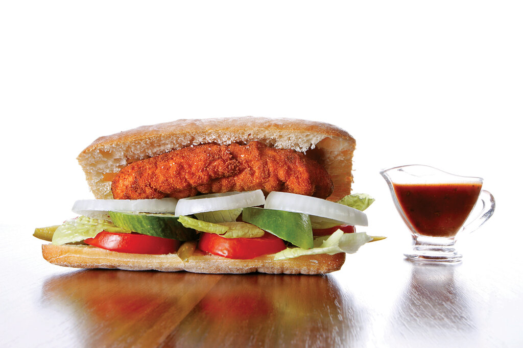 ساندویچ فیله مرغ سوخاری