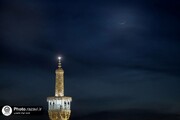 تصویری زیبا از هلال ماه شوال در حرم مطهر رضوی | عید فطر مبارک