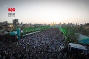 تصاویر | جمعیت حاضر در بین الحرمین برای اقامه نماز عید فطر