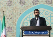 ببینید | شعرخوانی کنایه‌آمیز حاج مهدی رسولی در مصلای تهران | اگر زخم امروز ما اقتصاد است ...