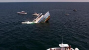 ببینید | لحظه غرق کردن عمدی یک کشتی غول پیکر در سواحل فلوریدا